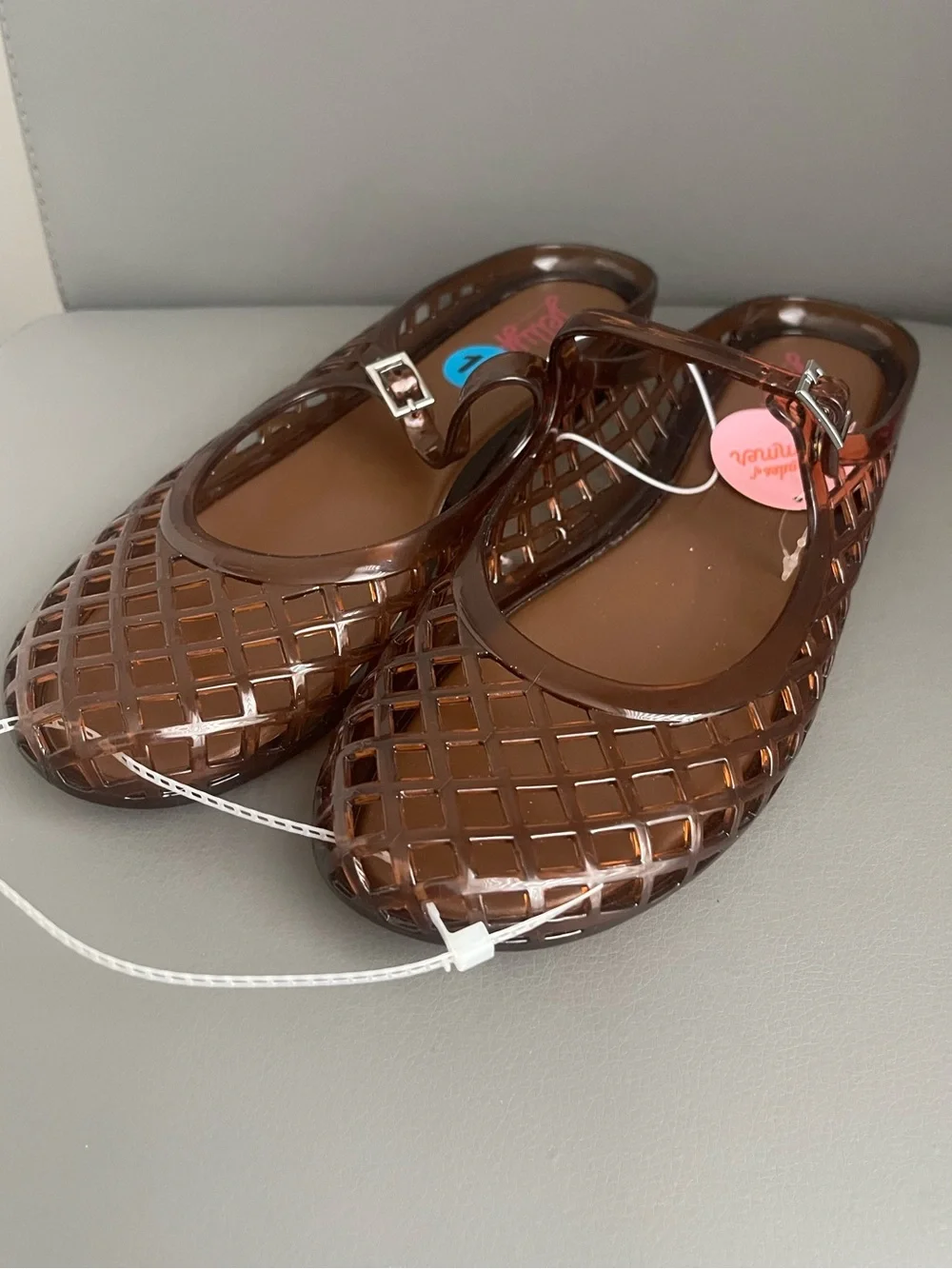 Jellypop Jelly Mesh Mule Flat Sandals Brown Women’s Size 10 - Picture 3 of 12